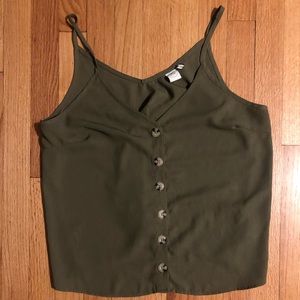 Women’s paper crane button down tank